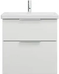 burgbad Eqio Keramik-Waschtisch inklusive Waschtischunterschrank, Breite 630mm,