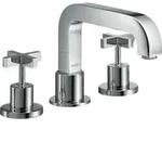 hansgrohe AXOR Citterio 3-Loch Wannenrandarmatur, Kreuzgriffe, 39436000, Farbe:...