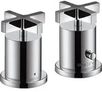 hansgrohe AXOR Citterio 2-Loch Wannenrandthermostat mit Kreuzgriffen, 39480000,