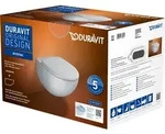 Duravit Architec Wand-WC Rimless Set 457209 mit Tiefsp&uuml;ler inklusive WC-Sitz,