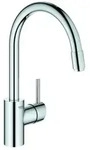 GROHE Concetto Einhand-Sp&uuml;ltischarmatur, Ausladung 215mm, hoch, herausziehbar,