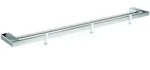 emco loft Doppelbadetuchhalter, chrom, drei abnehmbare Haken, 842 mm, 056100180