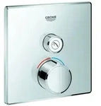 Grohe SmartControl Unterputzmischer, ein Absperrventil, eckige Rosette, 1