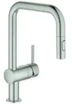 GROHE Minta Einhand-Sp&uuml;ltischarmatur, Ausladung 225mm, U-Auslauf, herausziehbar,