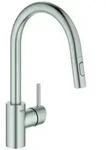 GROHE Concetto Einhand-Sp&uuml;ltischarmatur, Ausladung 223mm, hoch, herausziehbar,