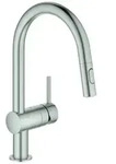 GROHE Minta Einhand-Sp&uuml;ltischarmatur, Ausladung 223mm, C-Auslauf, herausziehbar, 