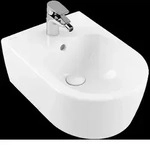 Villeroy & Boch Avento Bidet, 1 Hahnloch, mit &Uuml;berlauf, 370x530mm, 54050001, Farbe: