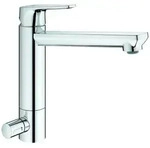 Grohe BauEdge Einhand-Sp&uuml;ltischarmatur, Ausladung 222mm, mittelhoch, schwenkbar,