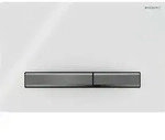 Geberit Sigma50 Bet&auml;tigungsplatte, f&uuml;r 2-Mengen-Sp&uuml;lung, Metallfarbe schwarzchrom,