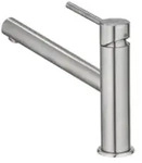 KLUDI STEEL Sp&uuml;ltisch-Einhebelmischer, geschlossener Hebel, Edelstahl geb&uuml;rstet,