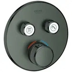 Grohe Grohtherm SmartControl Thermostat mit zwei Absperrventilen, Wandrosette rund,