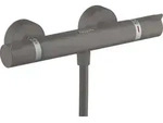 hansgrohe Ecostat Brausethermostat Comfort Aufputz, 13116340, Farbe: Brushed Black