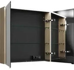 burgbad Eqio Spiegelschrank mit LED-Aufsatzleuchte, 2-t&uuml;rig, 800x800x170mm,
