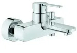 Grohe Lineare Einhand-Wannenbatterie, Wandmontage, Ausladung 184mm, 33849001, Farbe: