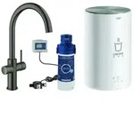 Grohe Red Duo Einhand-Sp&uuml;ltischarmatur Set, Ausladung 224mm, C-Auslauf, mit...