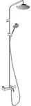 hansgrohe Vernis Blend Duschsystem 200, 1-jet, EcoSmart, mit Wannenthermostat, chrom,