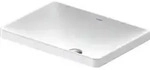 Duravit D-Neo Einbauwaschtisch, 600x440mm, ohne Hahnloch, ohne &Uuml;berlauf, wei&szlig;