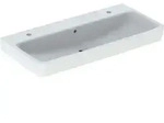 Geberit Renova Plan, Waschtisch , 100x48 cm, 2 Hahnl&ouml;cher, mit &Uuml;berlauf, 501883,
