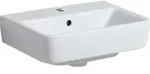 Geberit Renova Plan, Aufsatz-Handwaschbecken , 45x34 cm, 1 Hahnloch, mit...