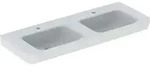 Geberit Renova Plan, Doppelwaschtisch, 130x48 cm, 1 Hahnloch, ohne &Uuml;berlauf,...