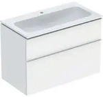 Geberit iCon Set M&ouml;belwaschtisch mit Unterschrank, 2 Schubladen, 90x63x48 cm,