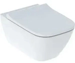 Geberit Smyle Square Set Wand-WC Tiefsp&uuml;ler, geschlossene Form, Rimfree, mit