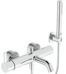 Ideal Standard Joy Badearmatur Aufputz mit Handbrause-Set, Ausladung 207mm,...
