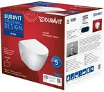Duravit D-Neo Wand-WC Set, mit Wand-WC Compact, inklusive abnehmbare WC-Sitz,