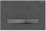 Geberit Sigma50 Bet&auml;tigungsplatte, f&uuml;r 2-Mengen-Sp&uuml;lung, Metallfarbe schwarzchrom,