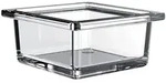 emco liaison quadratische Glasschale f&uuml;r Reling, klares Kristallglas, flach,