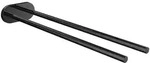 emco round Handtuchhalter, 2-armig, starr, 400mm, 435013340, Farbe: Schwarz