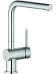 KLUDI L STEEL Sp&uuml;ltisch-Einhebelmischer, geschlossener Hebel, EcoPlus,...