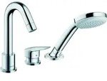 hansgrohe Logis 3-Loch Wannenrandmischer, f&uuml;r Secuflex, Ausladung 111mm, 2