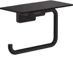 hansgrohe AddStoris Toilettenpapierhalter, mit Ablage, 41772670, Farbe: Mattschwarz