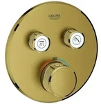 Grohe Grohtherm SmartControl Thermostat mit zwei Absperrventilen, Wandrosette rund,