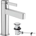 hansgrohe Finoris Einhebel-Waschtischarmatur 110 mit Zugstangen-Ablaufgarnitur,