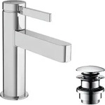 hansgrohe Finoris Einhebel-Waschtischarmatur 100 mit Push-Open Ablaufgarnitur,