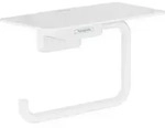 hansgrohe AddStoris Toilettenpapierhalter, mit Ablage, 41772700, Farbe: weiss matt