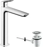 hansgrohe Logis Waschtischmischer Fine, ComfortZone240, Zugstangen...