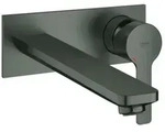 Grohe Lineare 2-Loch Waschtischbatterie, Wandmontage, Ausladung 207mm, 23444AL1,