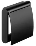 KEUCO PLAN Toilettenpapierhalter mit Deckel, schwenkbar, 14960370000, Farbe: Schwarz