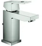 Grohe Eurocube Einhand-Waschtischbatterie, S-Size, Zugstangen-Ablaufgarnitur,