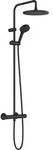 hansgrohe Vernis Blend Duschsystem 240, 1-jet, mit Thermostat, EcoSmart, Mattschwarz,