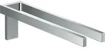 hansgrohe AXOR UNIVERSAL Rectangular Handtuchhalter, Metall, doppelt, fest, L&auml;nge