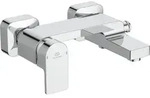 Ideal Standard Edge Badearmatur Aufputz, 2 Rosetten eckig, chrom, A7121AA