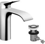 hansgrohe Vivenis Einhebel-Waschtischarmatur 110 mit Zugstangen-Ablaufgarnitur,