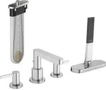 hansgrohe Finoris 4-Loch Wannenrandarmatur mit Schlauchbox, Ausladung 152mm,
