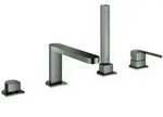 GROHE Plus 4-Loch Einhand-Wannenkombination, Wannenrandmontage, Ausladung 211mm, mit