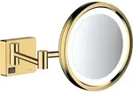 hansgrohe AddStoris LED-Rasierspiegel, 41790990, Farbe: Polished Gold Optic