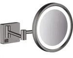 hansgrohe AddStoris LED-Rasierspiegel, 41790340, Farbe: Brushed Black Chrome